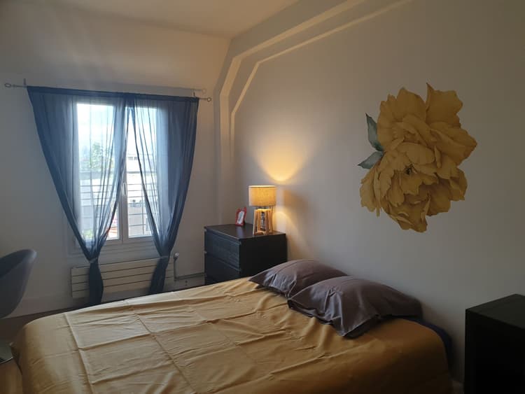 Photo de la location a temps partiel de : Grande chambre au calme dans un joli appartement à Paris