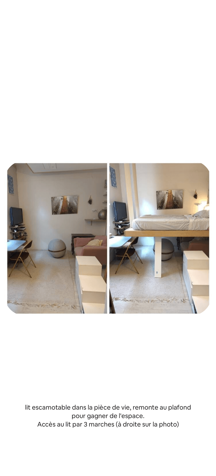 Photo de la location a temps partiel de : Studio traversant RDC - quartier village Jourdain à Paris