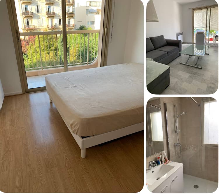 Photo de la location a temps partiel de : 2 pièce de 40m2 avec boxe petite voiture à Cannes